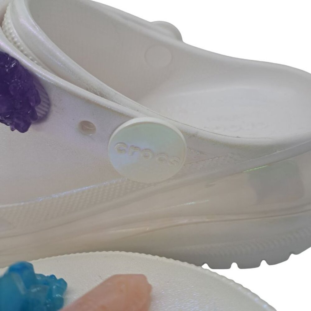 Crocs Lil Nas X Mega Crush Clogs iridescent with crystal Jibbitz charms Unisex - Picture 8 of 10